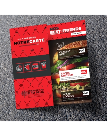 Dépliants Festifs pour les Fêtes de Fin d'Année - Format 10x21 cm - 3 Volets