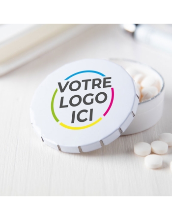 Boîte de Bonbons en Métal Personnalisable - Cadeau Client Idéal pour Commerçants