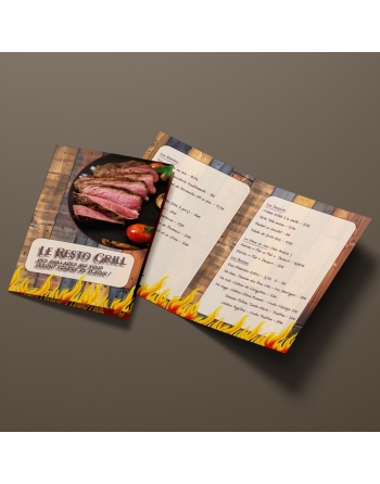 Menu 2 Volets Personnalisé pour Restaurants, Food Trucks et Traiteurs – Format A4