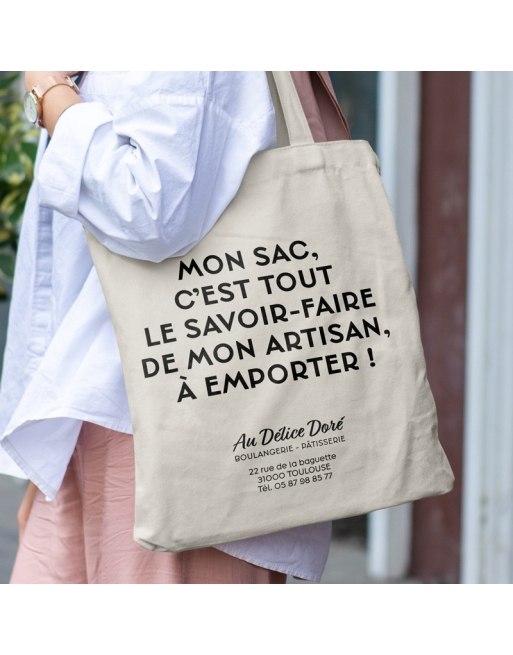Tote Bag Personnalisé pour Artisans - CœurArtisans Tote Bag Personnalisé pour Artisans - CœurArtisans
