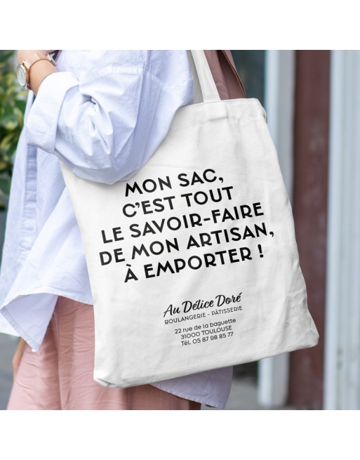 Tote Bag Personnalisé pour Artisans - CœurArtisans Tote Bag Personnalisé pour Artisans - CœurArtisans