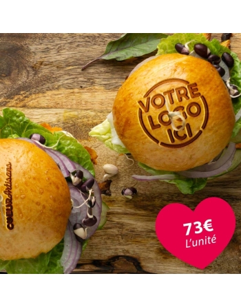 Créez l'Expérience Burger Ultime : Fer à Marquer Personnalisé 4,5x4,5 cm pour une Signature Inoubliable !