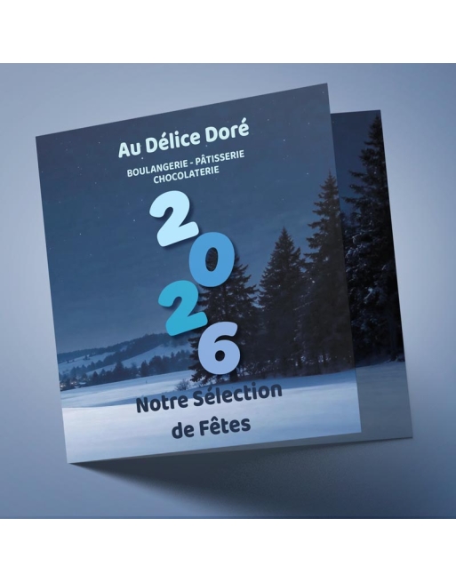 Dépliant Noël 3 volets 14x14 cm personnalisé | CœurArtisans