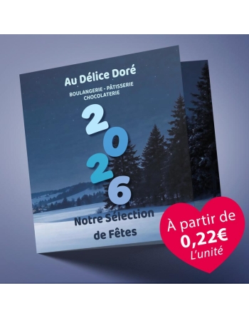 Dépliant Noël 3 volets 14x14 cm personnalisé | CœurArtisans