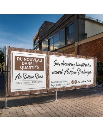 Bâches Publicitaires Ambiance Épi – Personnalisation et Décoration Rustique
